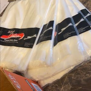 Pleated Table skirts plastic new